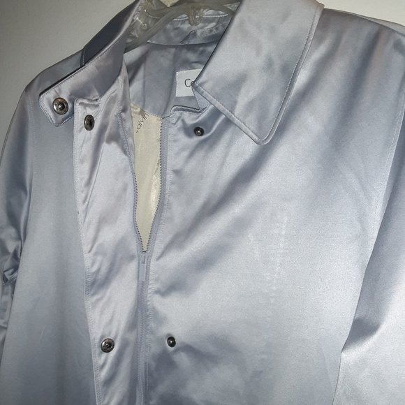 Calvin Klein light grey trench coat size 10 - Picture 3 of 9